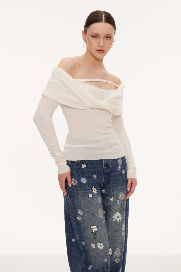 Eindride Deconstruct Twist Knit Top