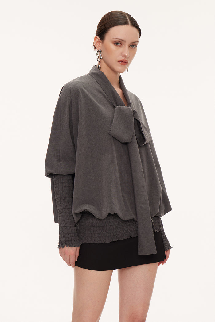 Eirian Tie Up Balloon Sleeve Shirt