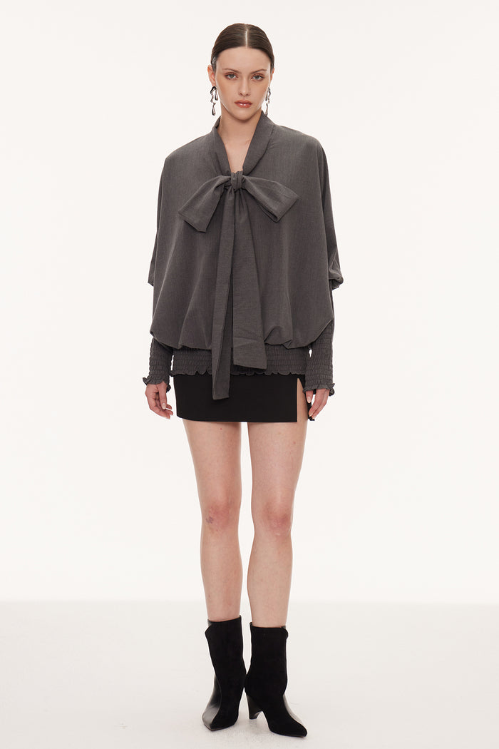 Eirian Tie Up Balloon Sleeve Shirt