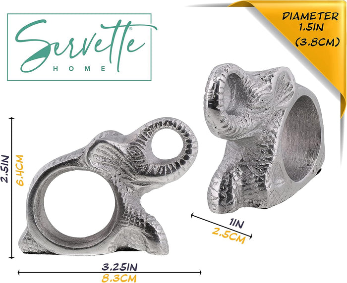 Elephant Napkin Rings - Set of 2