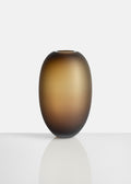 ELLIPSE VASE 01 GLASS SMOKE MATTE