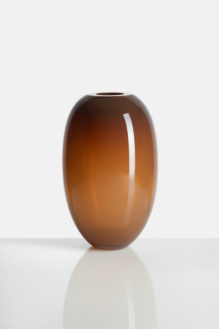 ELLIPSE VASE 01 GLASS TOFFEE
