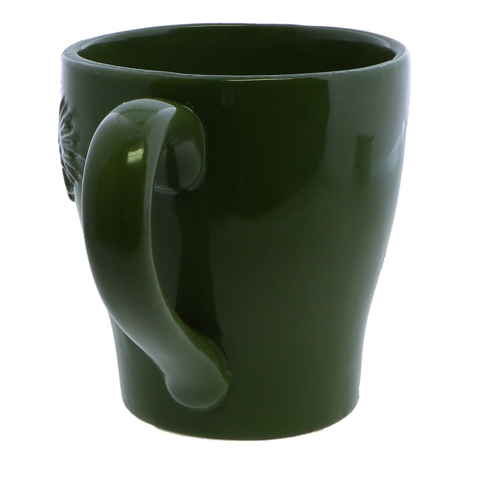 green coffee mug