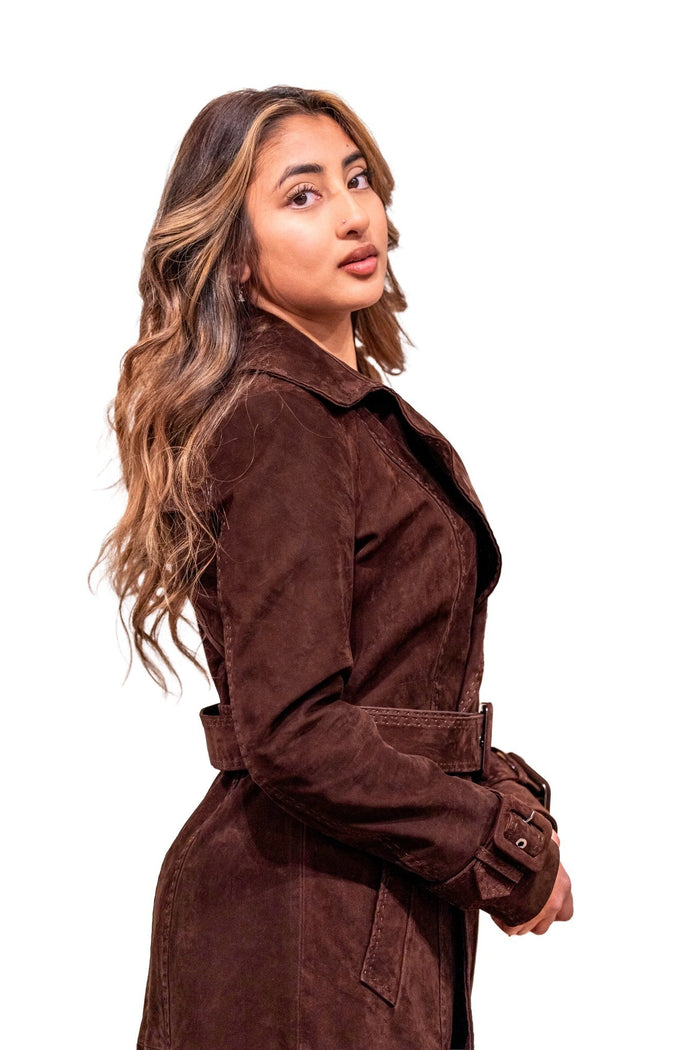 Emma Nubuck Trench coat