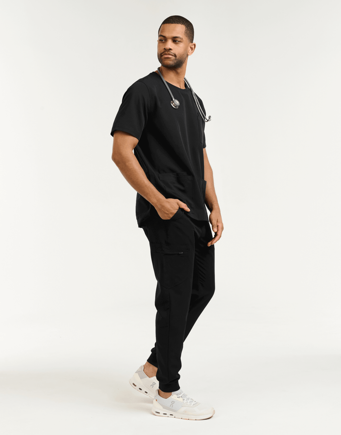 Essential Jogger Scrub Pants - Black