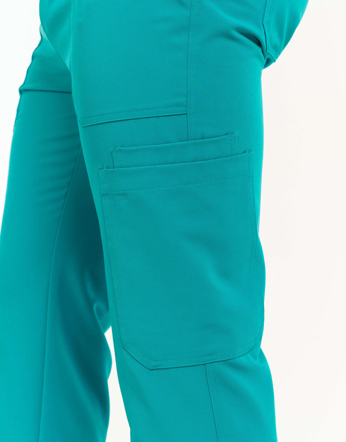 Essential Multi-Pocket Scrub Pants - Sydney Teal