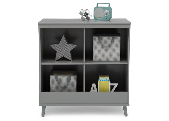 Delta Children Grey with Natural (1359) Essex Changing Table/Bookcase, Bookcase Front Silo View
