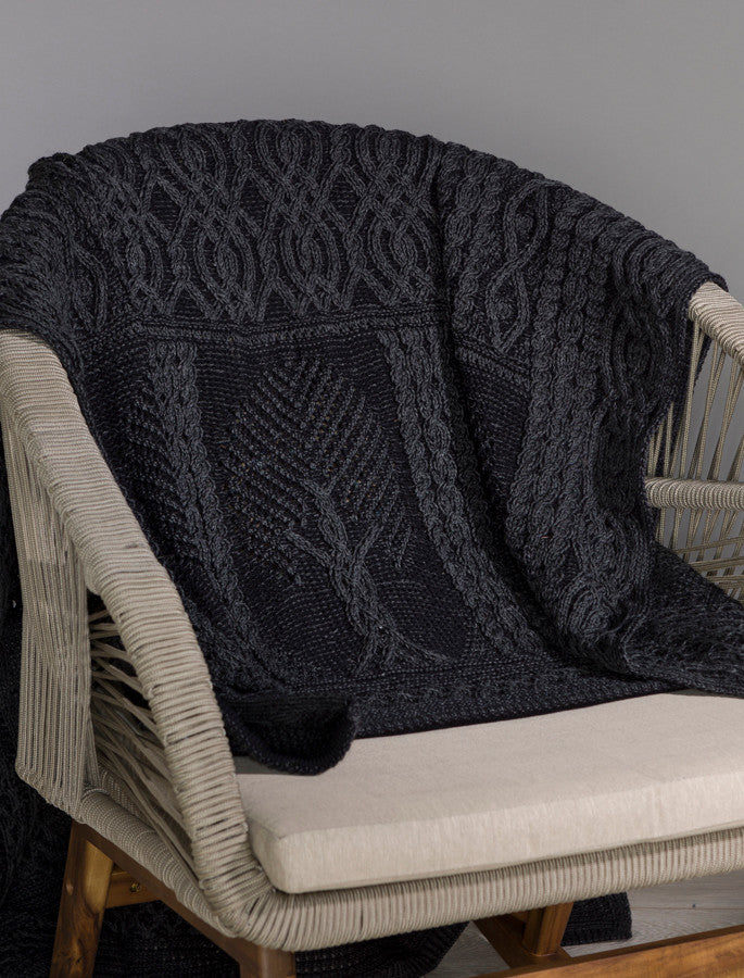 Fairy Tree Celtic Throw - Charcoal Mix #color_charcoal-mix