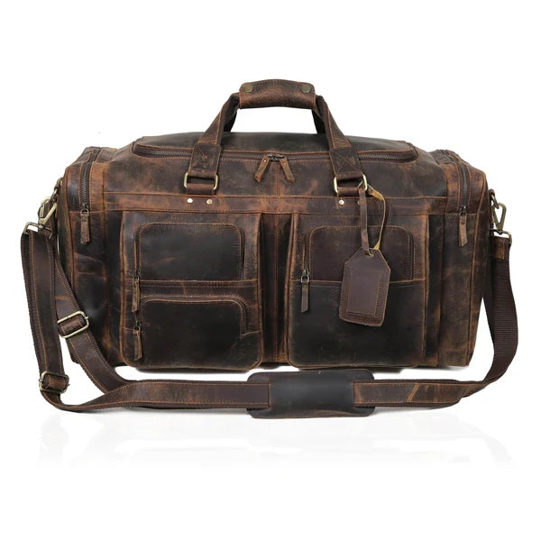 leather duffle bag