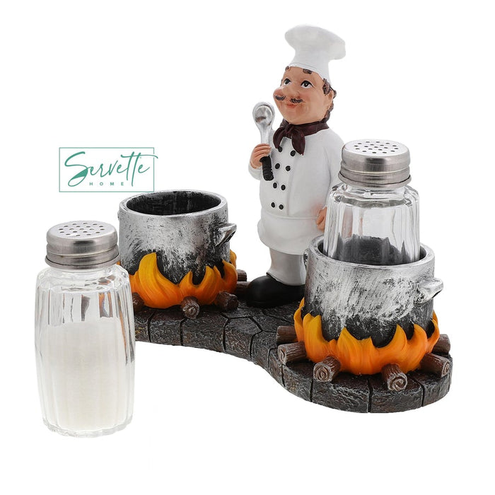 chef figurine salt and pepper shaker set