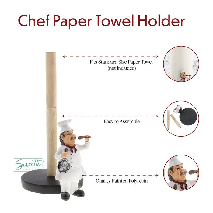 chef figurine paper towel holder