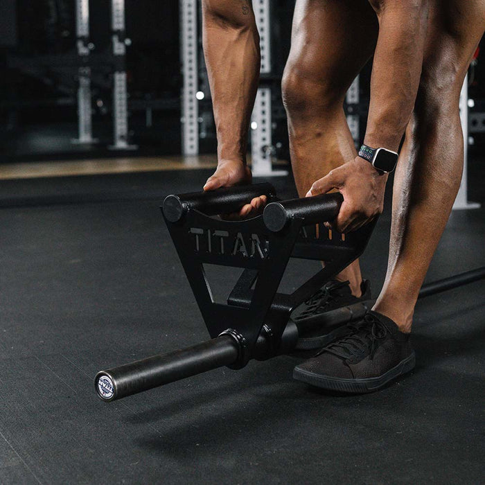Fat Grip Parallel Landmine Handle - Shown on barbell sleeve