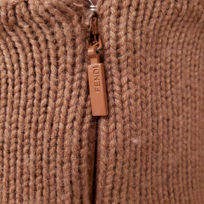 FENDI KHAKI 2-PIECE KNIT SET - SIZE 40