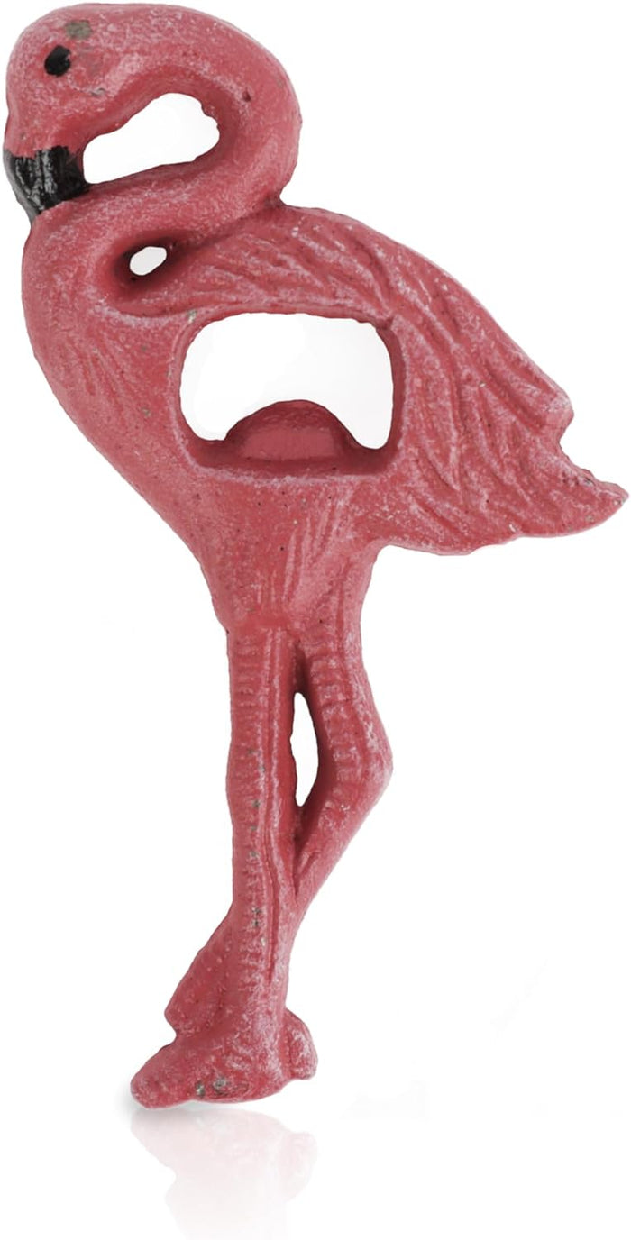Flamingo Cast Iron Beer Bottle Opener, Pink