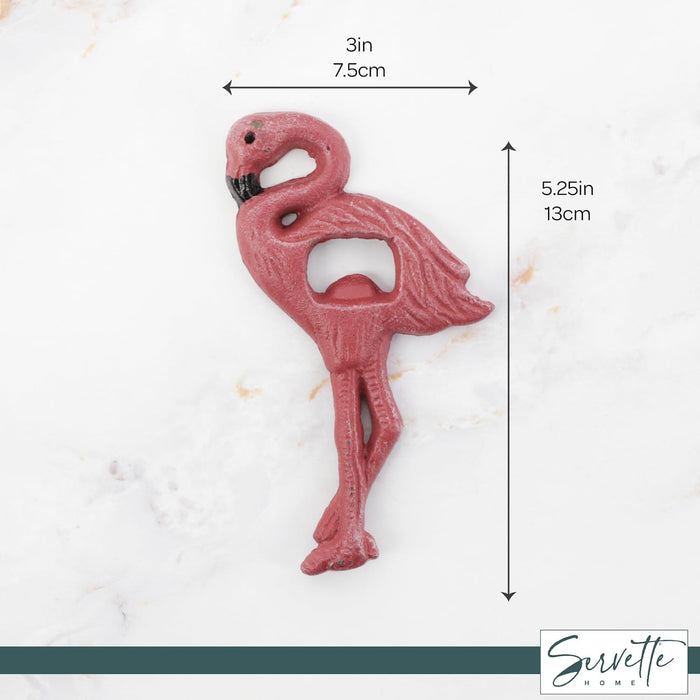 Flamingo Cast Iron Beer Bottle Opener, Pink