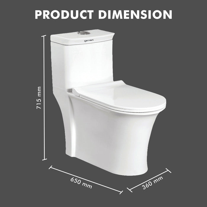 Floor Mounted Ceramic One Piece Closet - Trivia