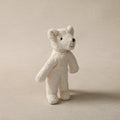 Floppy white stuffed bear