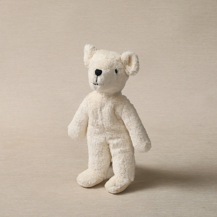 Floppy white stuffed bear