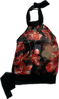 Floral Mesh See-Through Halter Top