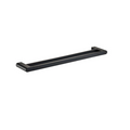 Flores 600 Black Double Towel Rail - Acqua Bathrooms