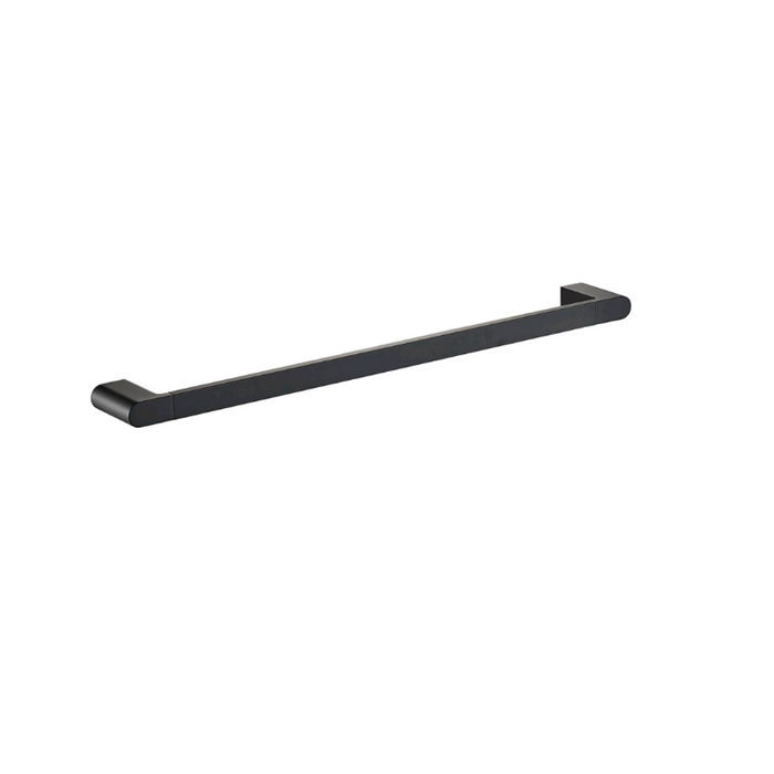 Flores 600 Black Single Towel Rail - Acqua Bathrooms