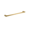 Flores 600 Brushed Gold Single Towel Rail - Acqua Bathrooms