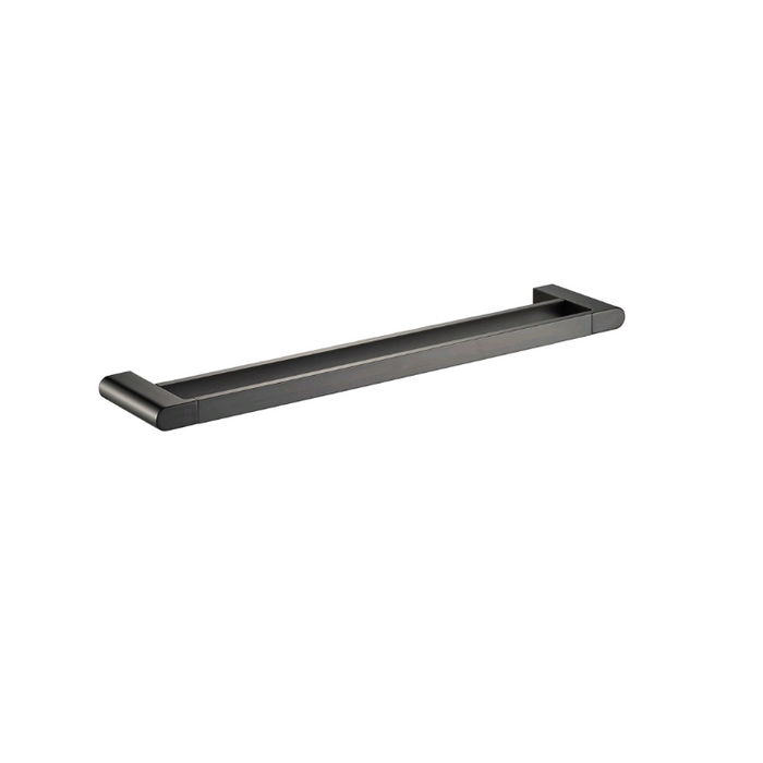 Flores 800 Gunmetal Double Towel Rail - Acqua Bathrooms