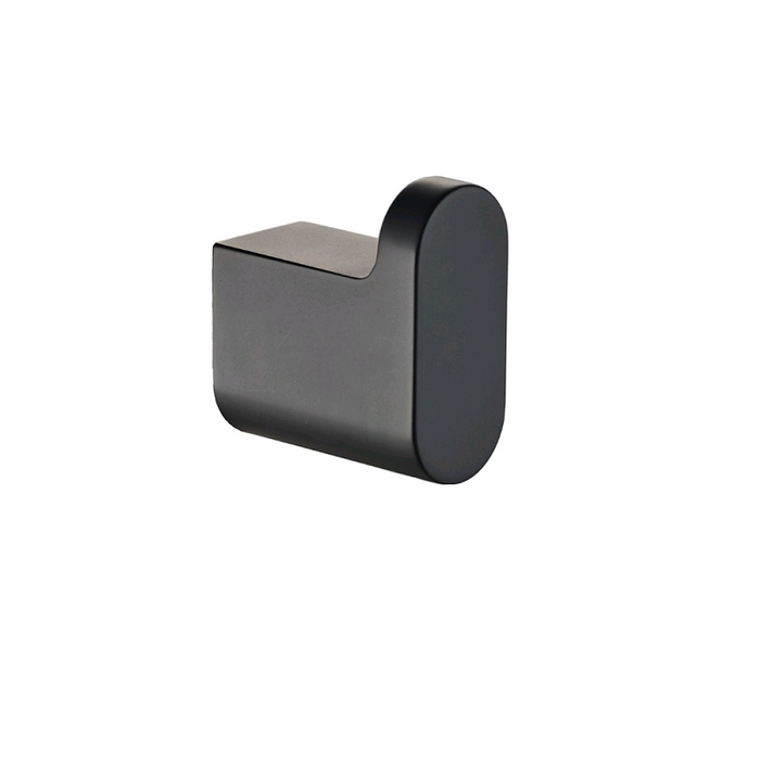Flores Black Single Robe Hook - Acqua Bathrooms