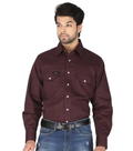 Forge FR Snap Front Burgandy Work Shirt