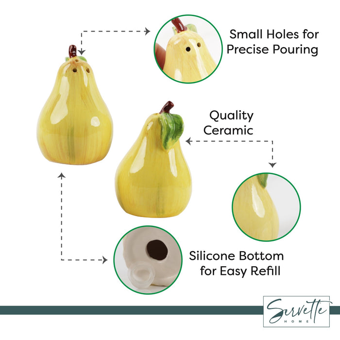 Fruit Salt and Pepper Shakers Set - Pear