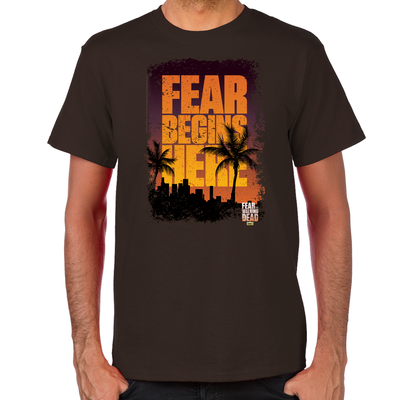 FTWD Fear Begins Here Men's T-Shirt
