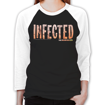 FTWD Infected Women's Baseball T-Shirt