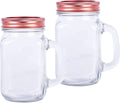 Glass Mason Jar with Copper Lid - Set of 2