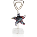 Glass Starfish Placecard Holder - Black