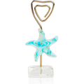 Glass Starfish Placecard Holder - Blue