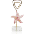 Glass Starfish Placecard Holder - Purple
