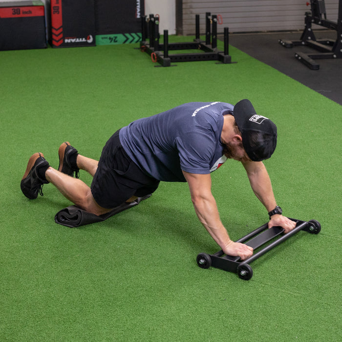 Glute Ham Glider - Use handles for multiple ab exercises