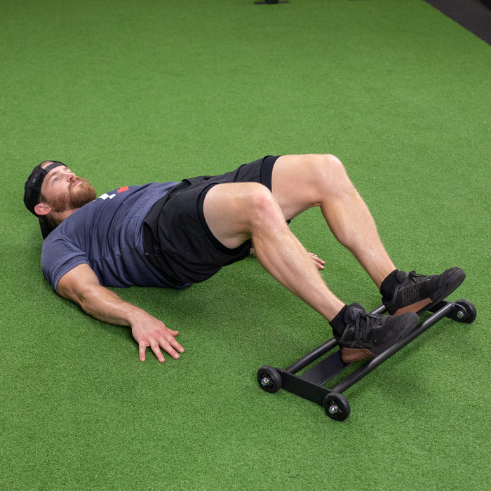 Glute Ham Glider - V-Shaped notch for heels and toes