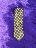 Gold and Blue Patterned Tie