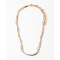 gold black diamond bead multi layer necklace
