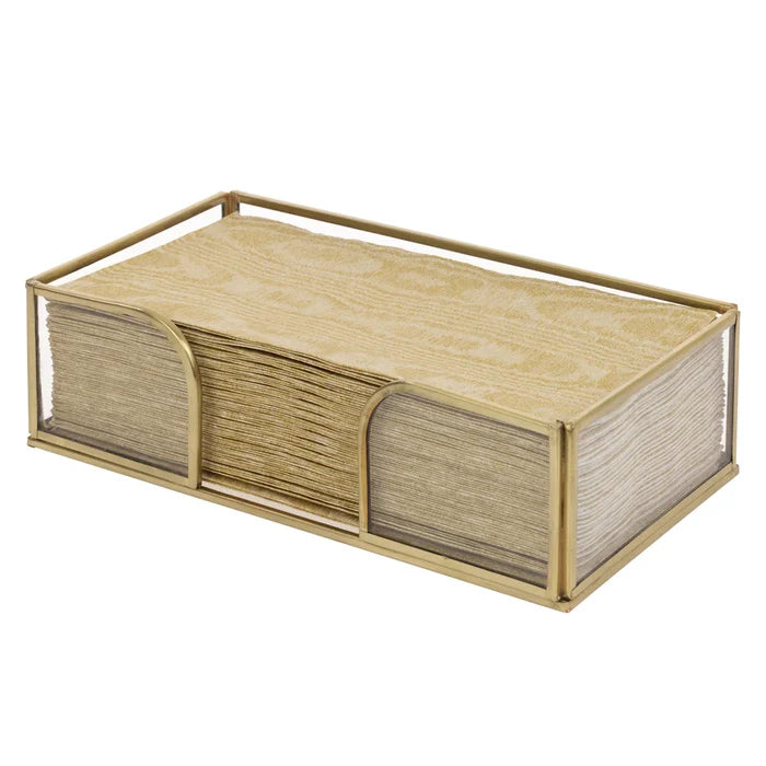 Gold Edge Glass Guest Caddy