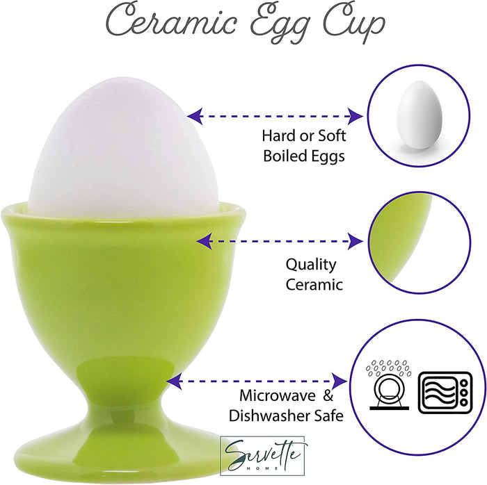 Green Ceramic Egg Cups