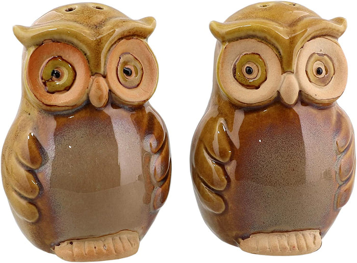 Green Owl Salt and Pepper Shakers