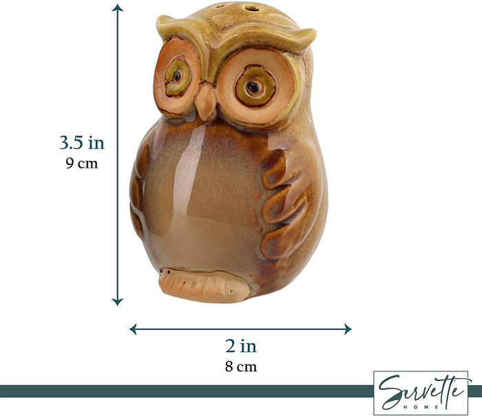 Green Owl Salt and Pepper Shakers