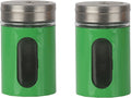 Green Retro Salt & Pepper Glass Jar Shakers