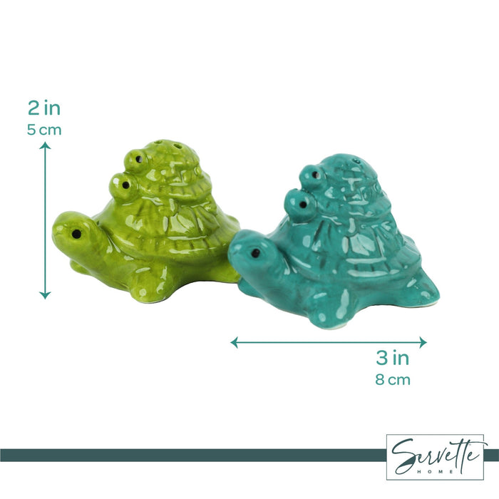 Green Turtle Tower Salt and Pepper Shakers