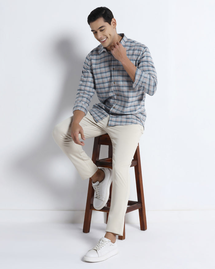 Grey Check Shirt - Valento