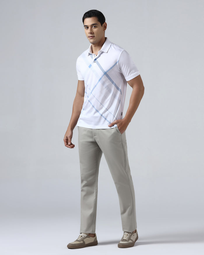 Grey Textured Khakis - Ibis