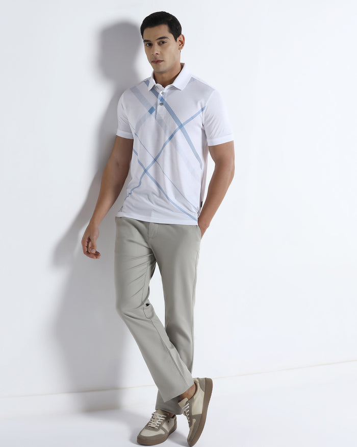 Grey Textured Khakis - Ibis