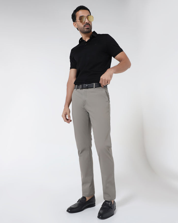Grey Textured Khakis - Kary